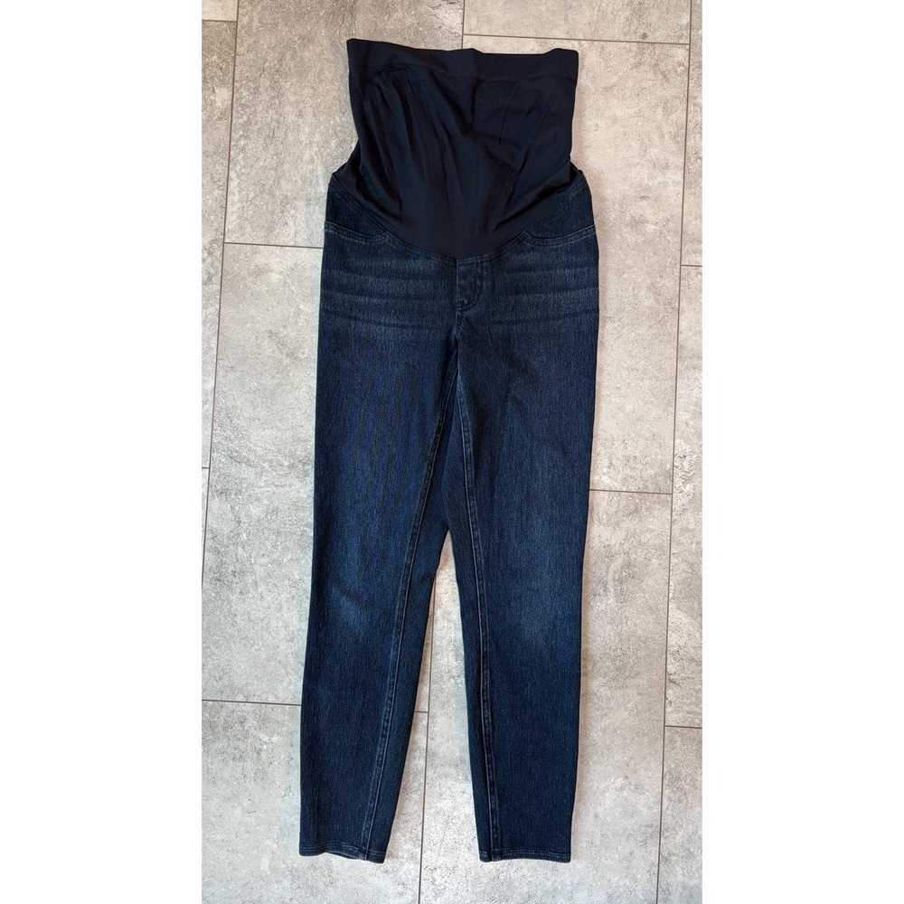 SPANX Mama Maternity Ankle Jean-ish Leggings Women's Size Medium Blue Denim